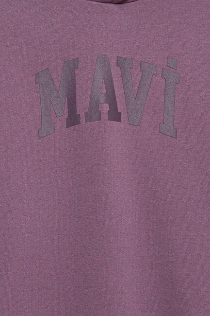 Erkek Çocuk Mavi Logo Baskılı Sweat 6S10143-70656 Mor - Thumbnail