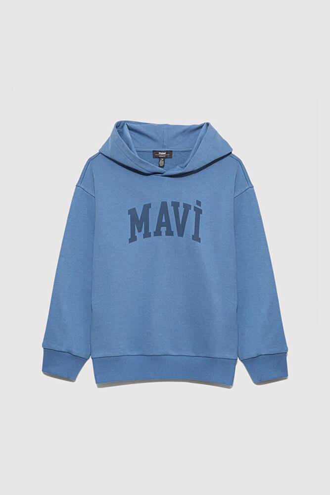 Erkek Çocuk Mavi Logo Baskılı Sweat 6S10143-83767 Mavi 