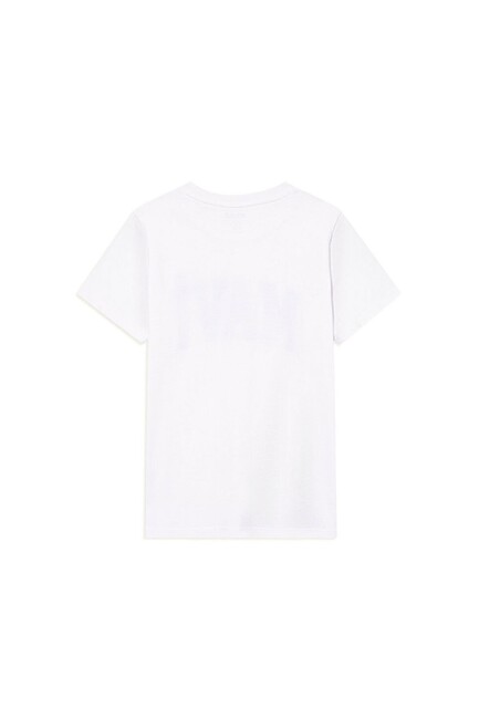 Erkek Çocuk Mavi Logo Baskılı Tişört 6610030-620 Beyaz (3)