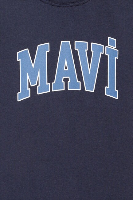 Erkek Çocuk Mavi Logo Baskılı Tişört 6610030-82318 Lacivert (3)