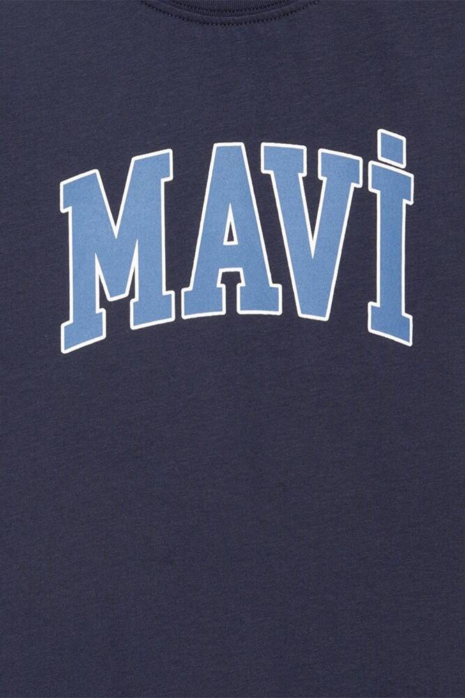Erkek Çocuk Mavi Logo Baskılı Tişört 6610030-82318 Lacivert 
