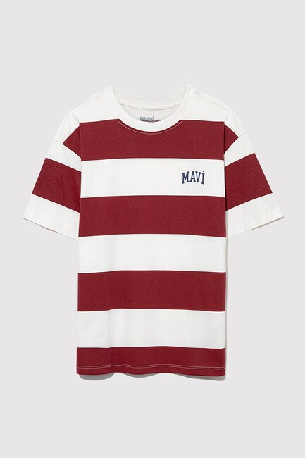 Erkek Çocuk Mavi Logo Baskılı Tişört 6610183-88061 Kırmızı (1)