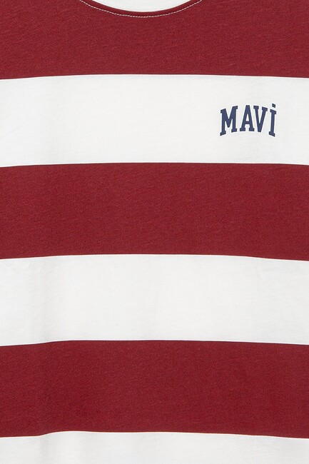 Erkek Çocuk Mavi Logo Baskılı Tişört 6610183-88061 Kırmızı (3)