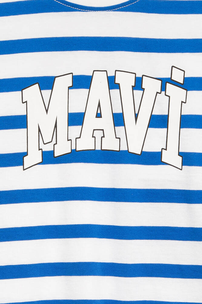 Erkek Çocuk Mavi Logo Baskılı Tişört 6610251-91364 Mavi 