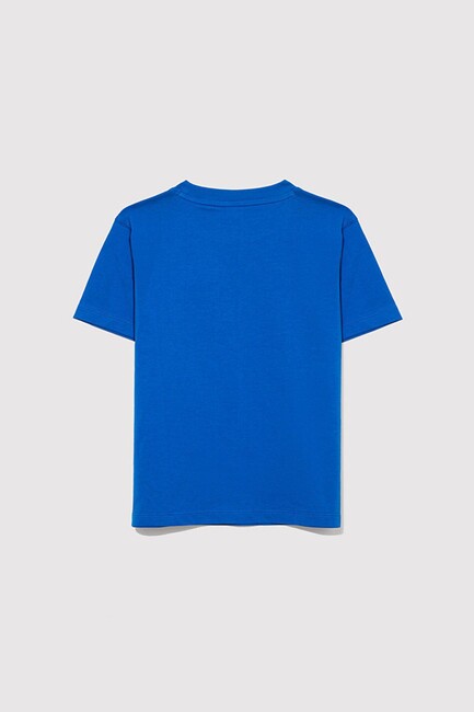 Erkek Çocuk Mavi Logo Baskılı Tişört 6610286-82491 Mavi (3)
