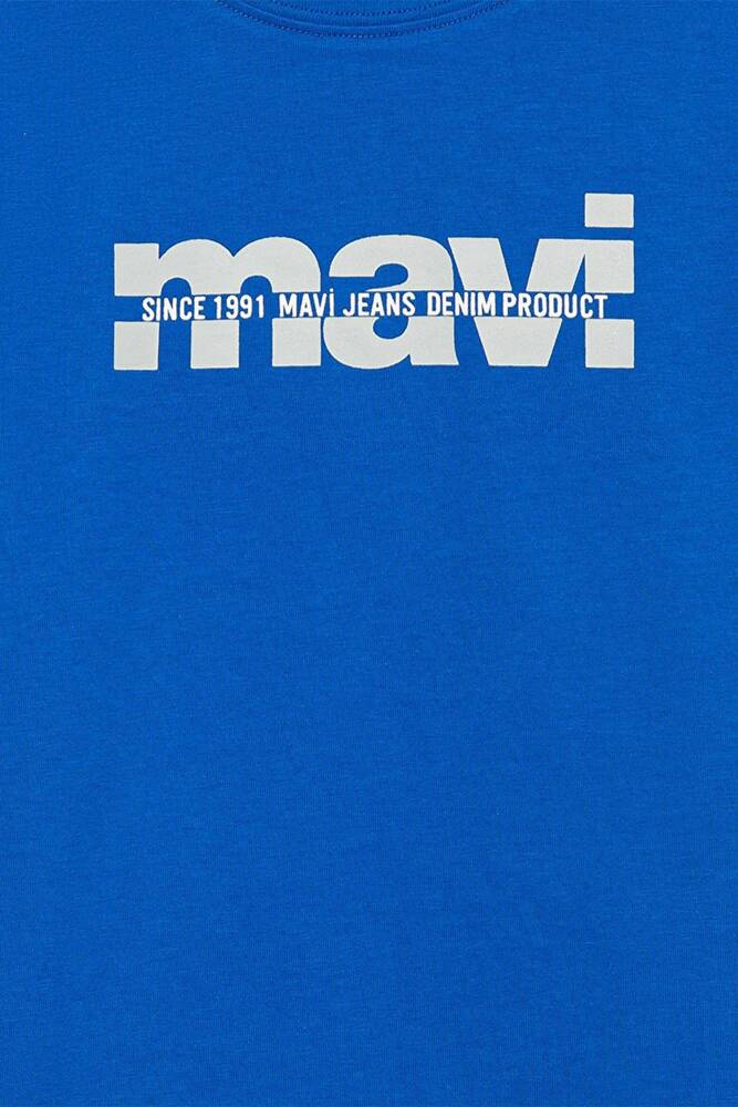Erkek Çocuk Mavi Logo Baskılı Tişört 6610286-82491 Mavi 