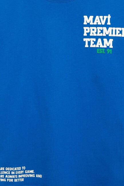 Erkek Çocuk Mavi Premier Team Baskılı Tişört 6610415-82491 Mavi - Thumbnail