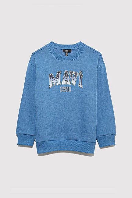 Erkek Çocuk Mavi1991 Baskılı Sweat 6S10163-70724 Mavi - Thumbnail