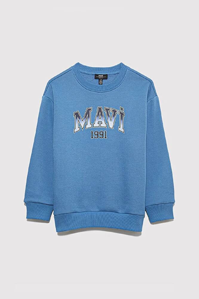 Erkek Çocuk Mavi1991 Baskılı Sweat 6S10163-70724 Mavi 