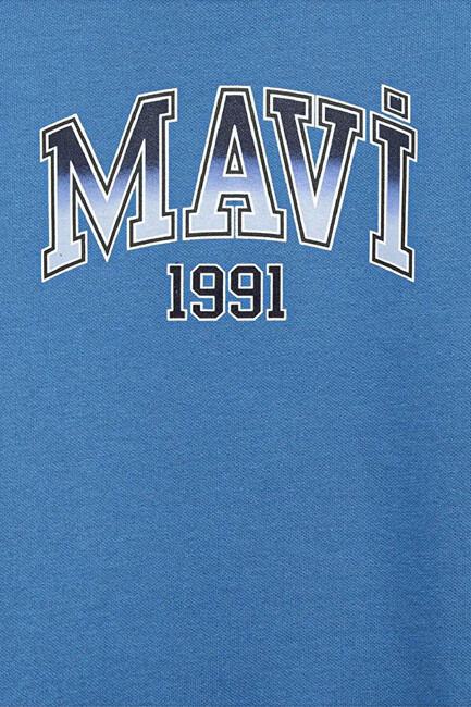 Erkek Çocuk Mavi1991 Baskılı Sweat 6S10163-70724 Mavi - Thumbnail