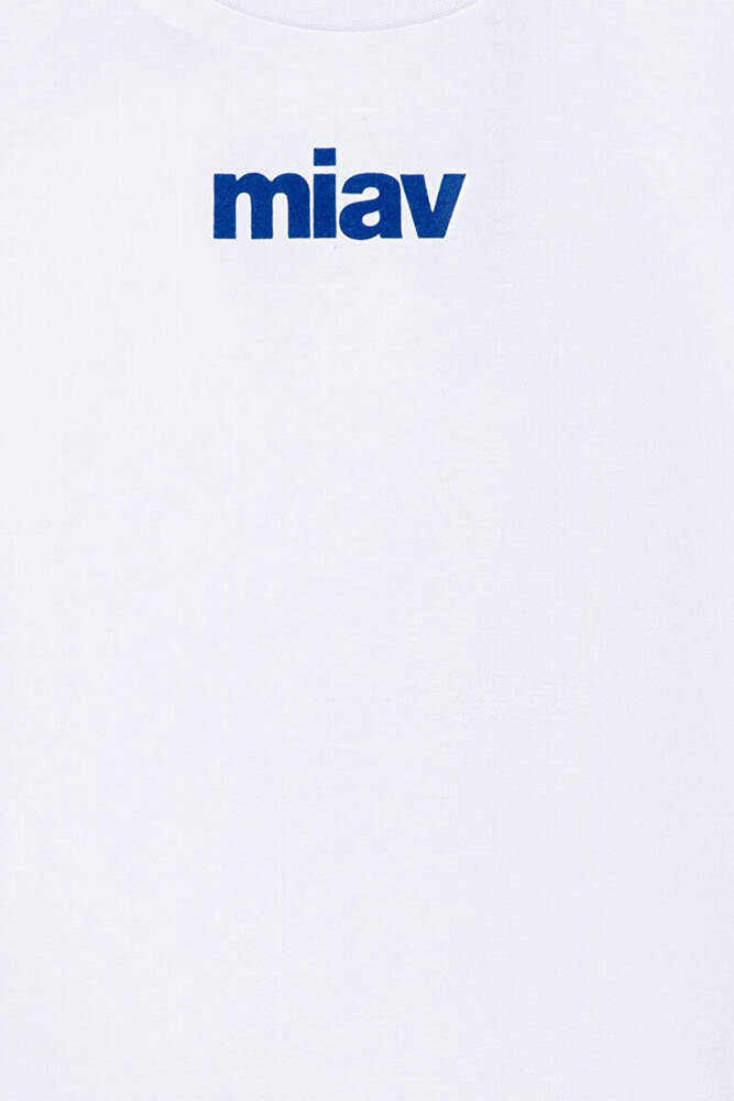 Erkek Çocuk Miav Baskılı Tişört 66332620 Beyaz 