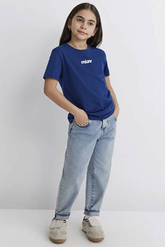 Erkek Çocuk Miav Baskılı Tişört 6633270722 Lacivert 