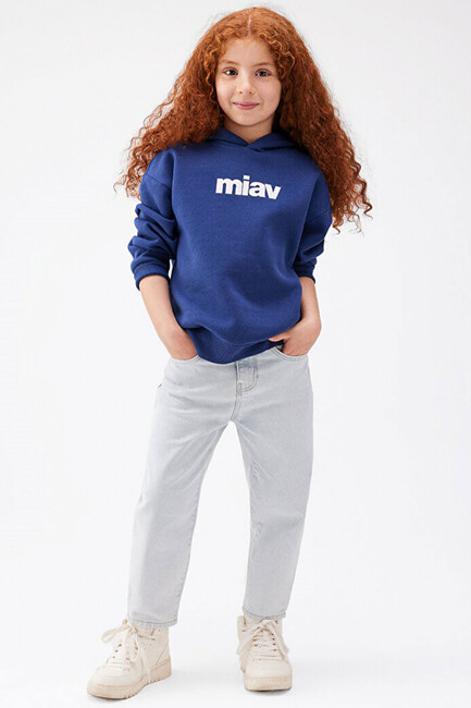Erkek Çocuk Miav Kapüşonlu Sweat 6S10028-70722 Lacivert (3)