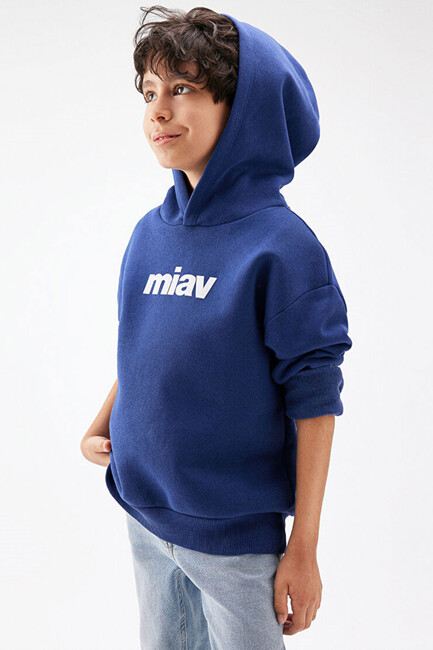 Erkek Çocuk Miav Kapüşonlu Sweat 6S10028-70722 Lacivert (2)