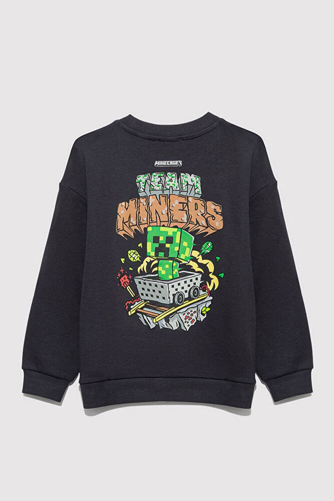 Erkek Çocuk Mınecraft Baskılı Sweat 6S10129-70087 Gri 