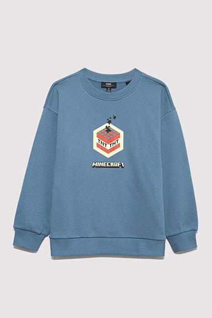 Erkek Çocuk Mınecraft Baskılı Sweat 6S10130-85518 Mavi (3)