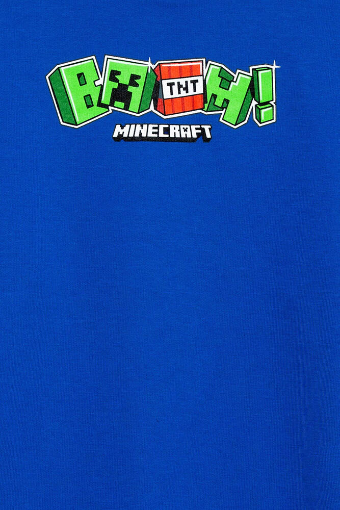 Erkek Çocuk Minecraft Baskılı Sweat 6S10191-70896 Mavi 