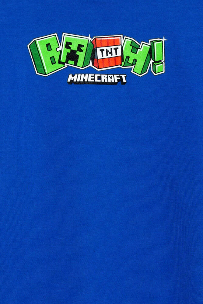 Erkek Çocuk Minecraft Baskılı Sweat 6S10191-70896 Mavi  - 3