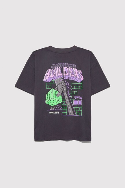 Erkek Çocuk Mınecraft Baskılı Tişört 6610379-70087 Gri (2)