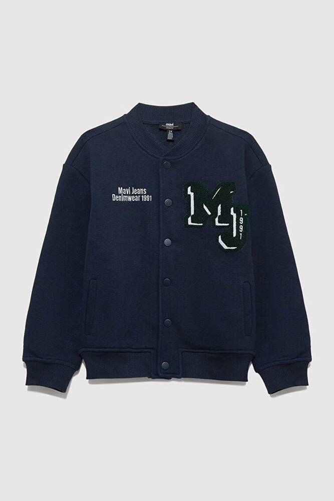 Erkek Çocuk MJ Baskılı Bomber Ceket 6S10121-82318 Lacivert 