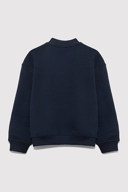 Erkek Çocuk MJ Baskılı Bomber Ceket 6S10121-82318 Lacivert - Thumbnail