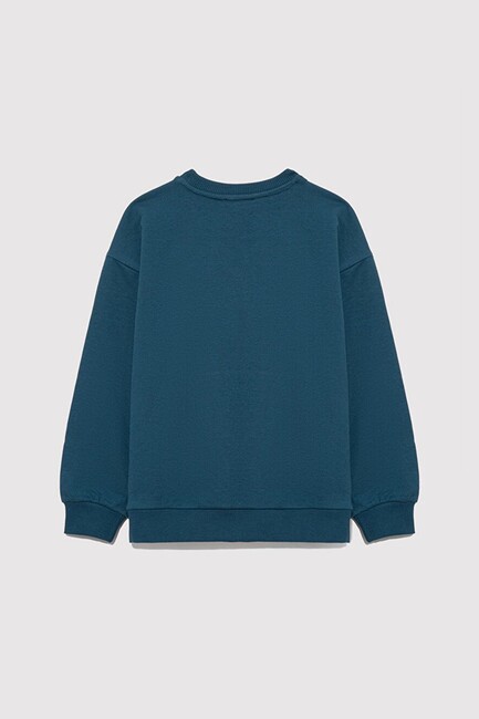 Erkek Çocuk MV Logo Baskılı Sweat 6S10054-70754 Mavi (2)