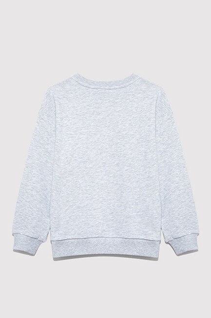 Erkek Çocuk MV Logo Baskılı Sweat 6S10054-88467 Gri - Thumbnail