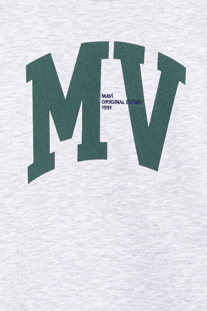 Erkek Çocuk MV Logo Baskılı Sweat 6S10054-88467 Gri 