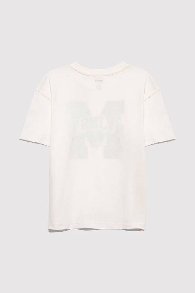 Erkek Çocuk MVJNS 91 Baskılı Tişört 6610368-70057 Beyaz 