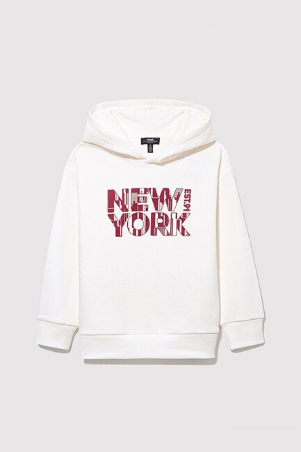 Erkek Çocuk New York Baskılı Sweat 6S10070-70057 Beyaz (2)