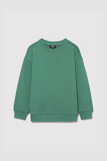 Erkek Çocuk Organik Pamuklu Basic Sweat 6S10043-71881 Yeşil (1)