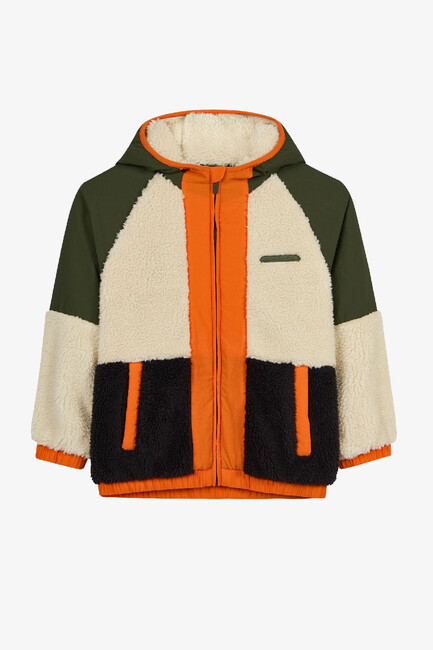 Erkek Çocuk Outdoor Fleece Fermuarlı Ceket SK2620141-1629 Haki - 2