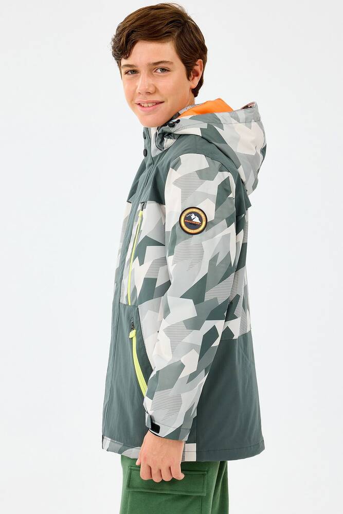 Erkek Çocuk Outerwear Padded Ceket SK242025-040 Gri 