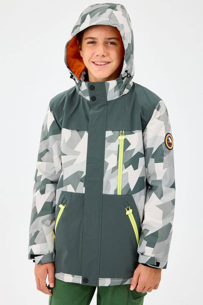 Erkek Çocuk Outerwear Padded Ceket SK242025-040 Gri 