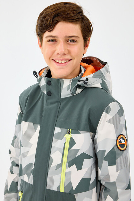 Erkek Çocuk Outerwear Padded Ceket SK242025-040 Gri - Thumbnail