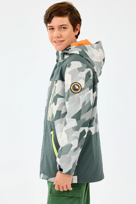 Erkek Çocuk Outerwear Padded Ceket SK242025-040 Gri - 2