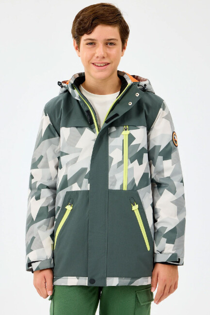 Erkek Çocuk Outerwear Padded Ceket SK242025-040 Gri 