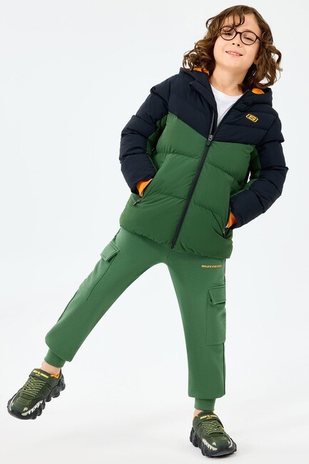 Erkek Çocuk Puffer Ceket SK2520053-1602 Siyah - Thumbnail