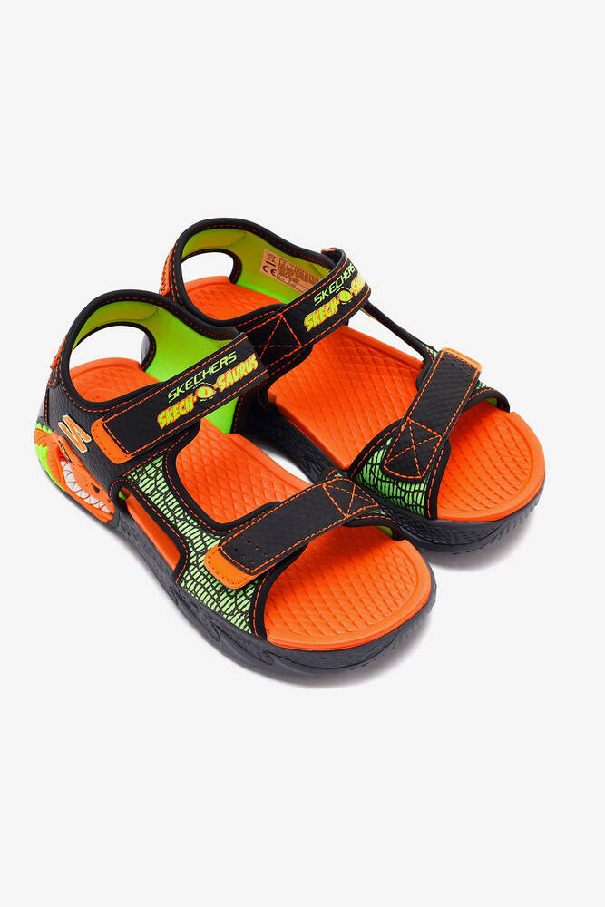 Erkek Çocuk S-Lights Sandalet 400614L BKOR Siyah 