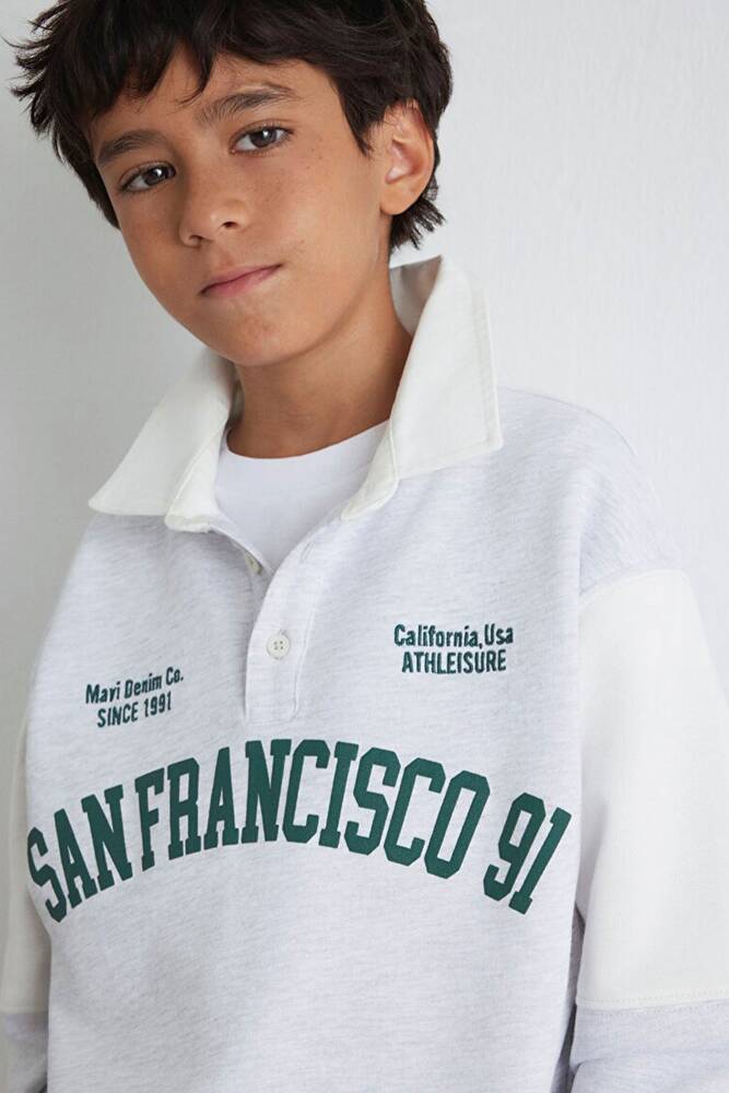 Erkek Çocuk San Francisco 91 Baskılı Sweat 6S10123-88467 Gri 