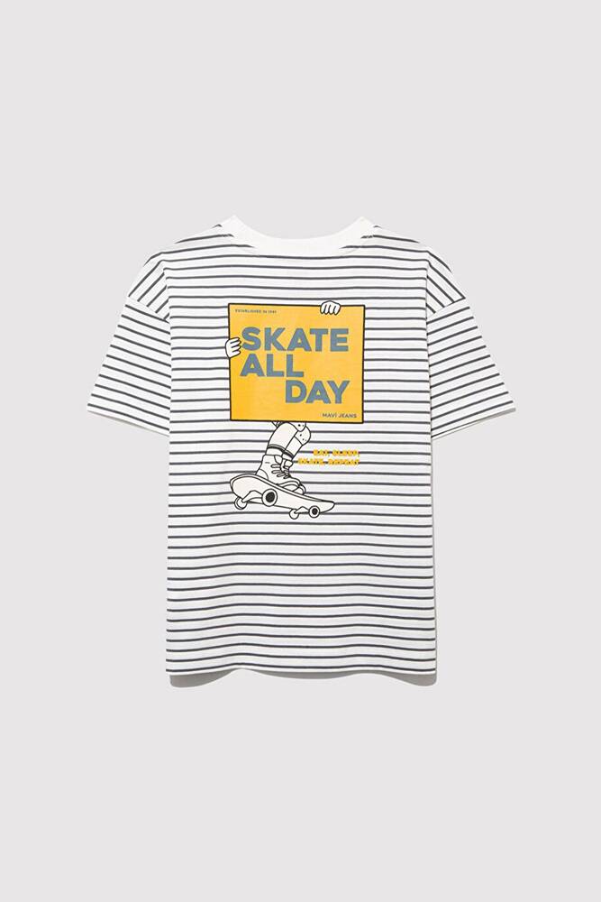 Erkek Çocuk Skate All Day Baskılı Tişört 6610263-89187 Gri 