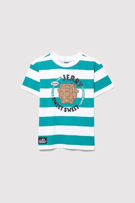 Erkek Çocuk Tom & Jerry Baskılı Tişört 6610292-89156 Yeşil (1)