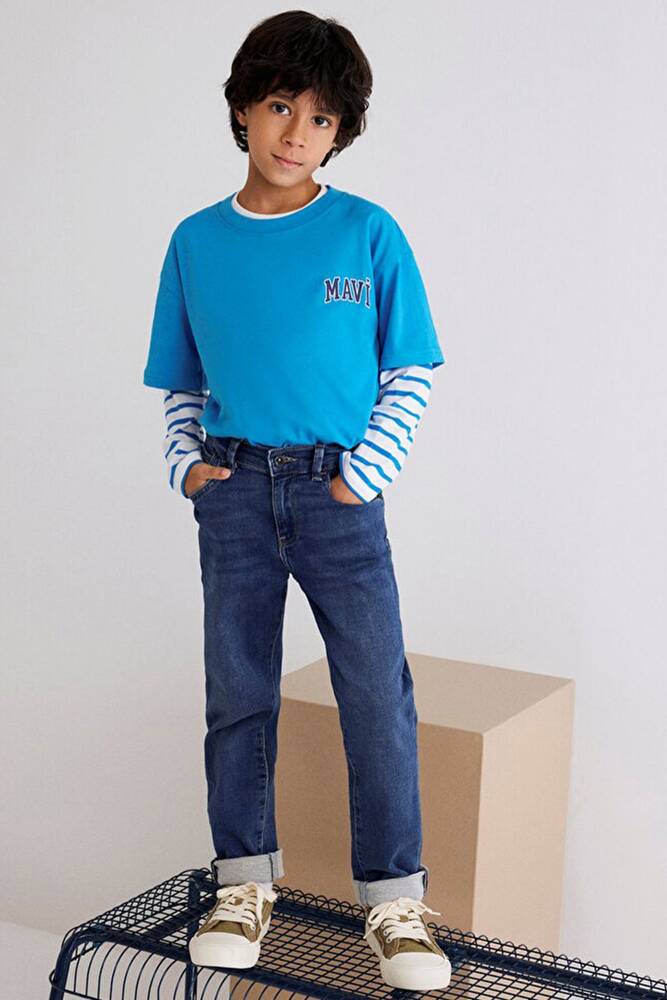 Erkek Çocuk Tom Sporty Jean Pantolon 6010628714 Mavi 