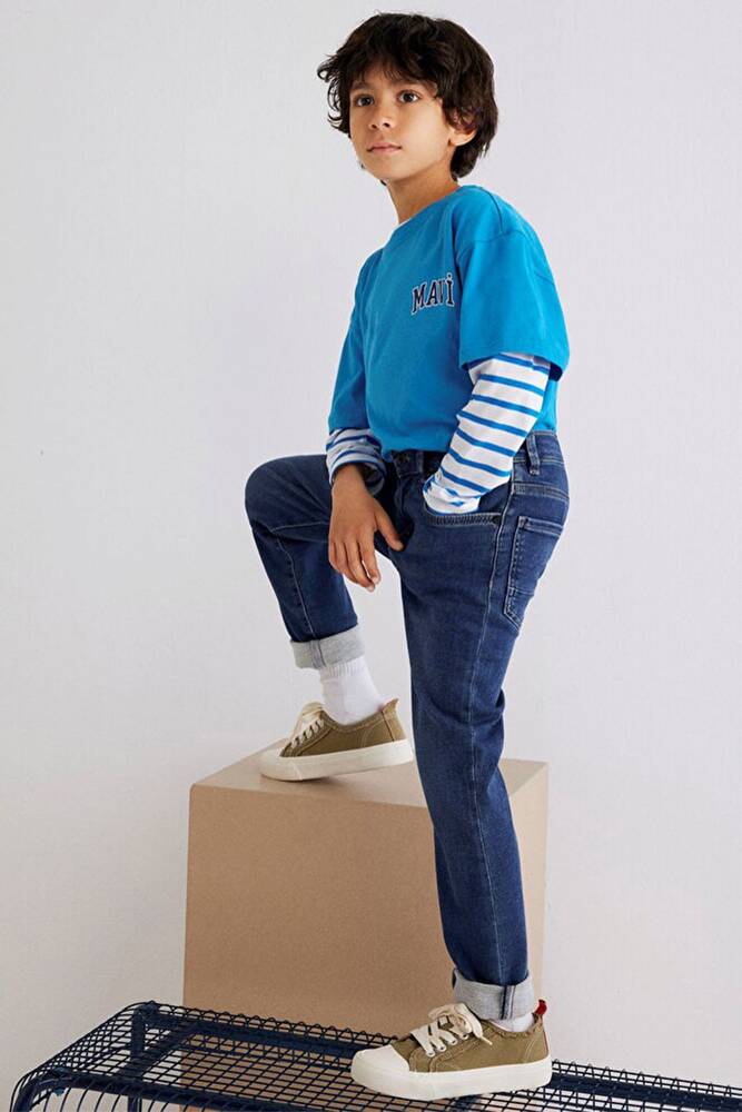 Erkek Çocuk Tom Sporty Jean Pantolon 6010628714 Mavi 