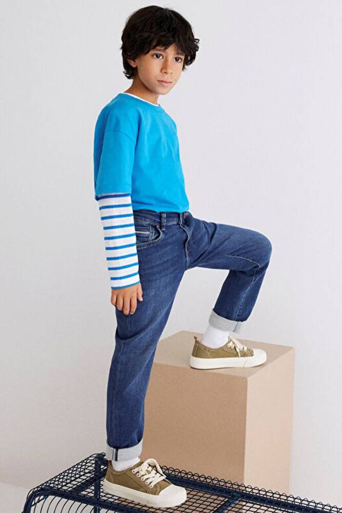 Erkek Çocuk Tom Sporty Jean Pantolon 6010628714 Mavi 