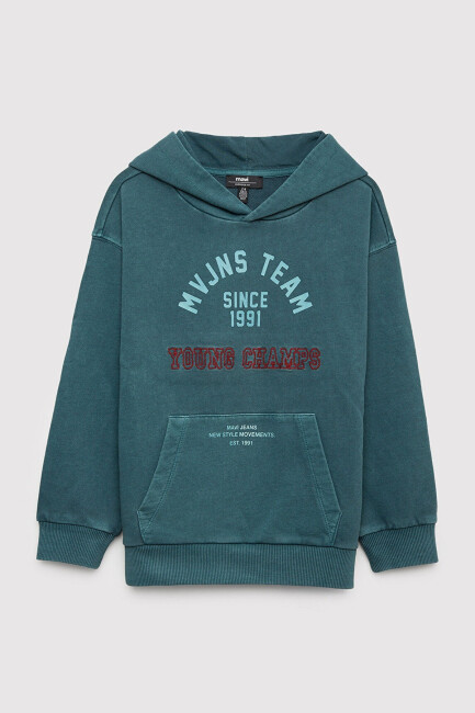 Erkek Çocuk Young Champs Baskılı Sweat 6S10184-71932 Yeşil  (2)