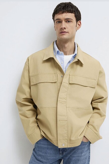 Erkek Çok Cepli Gömlek 0211872-70204 Bej (1)