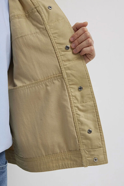 Erkek Çok Cepli Gömlek 0211872-70204 Bej - Thumbnail