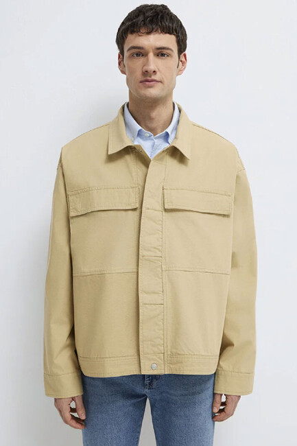 Erkek Çok Cepli Gömlek 0211872-70204 Bej - Thumbnail