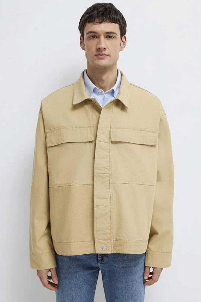 Erkek Çok Cepli Gömlek 0211872-70204 Bej 